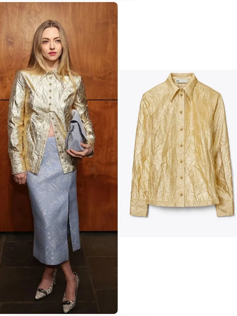 New Tory Burch Crushed Silk Button Down Shirt
